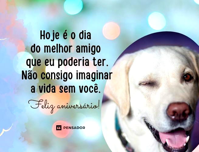 Hoje é o dia do melhor amigo que eu poderia ter. Não consigo imaginar a vida sem você. Feliz aniversário!