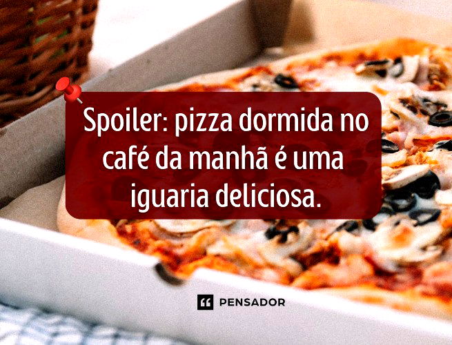 Amigo que é amigo deixa o último pedaço de pizza pra você! 🍕❤ Quinta  também é dia de pizza. Então, o que é melhor que pedir…