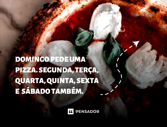 Amigo que é amigo deixa o último pedaço de pizza pra você! 🍕❤ Quinta  também é dia de pizza. Então, o que é melhor que pedir…