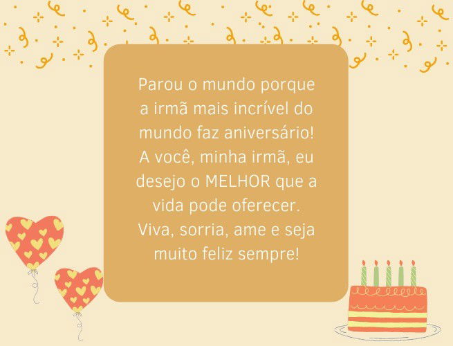 Mensagem De Aniversario Para Irmã Mais Velha - Discover Your Ideas 3531