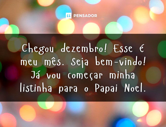 Fim de novembro e início de dezembro