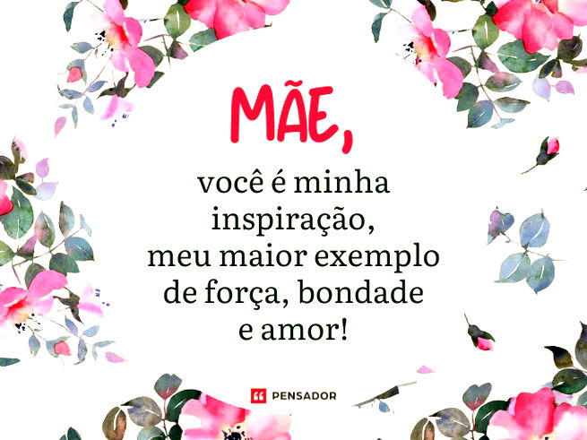 Mãe, você é minha inspiração, meu maior exemplo de força, bondade e amor!