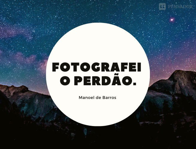 Fotografei o perdão.
