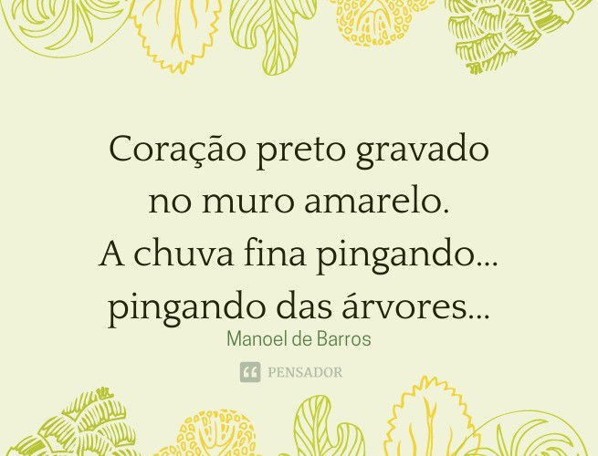 Coração preto gravado no muro amarelo. A chuva fina pingando... pingando das árvores...