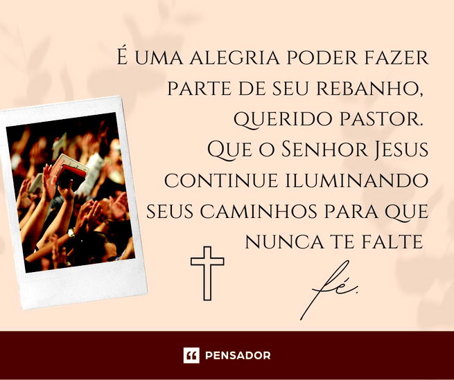 Mensagem de aniversário para pastor - Pensador