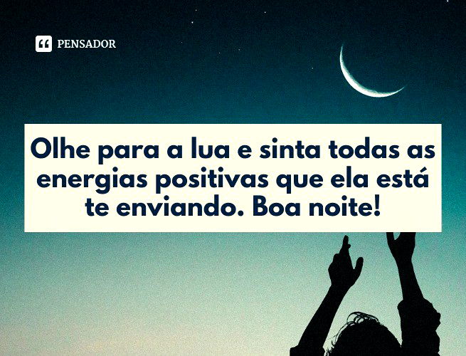 Doces Mensagens: Boa noite!