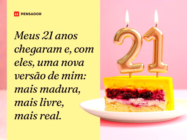Meus 21 anos chegaram e, com eles, uma nova versão de mim: mais madura, mais livre, mais real.