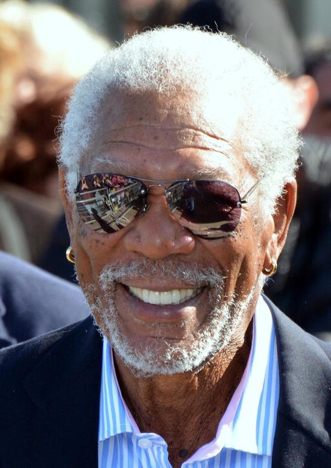 Retrato do ator Morgan Freeman.