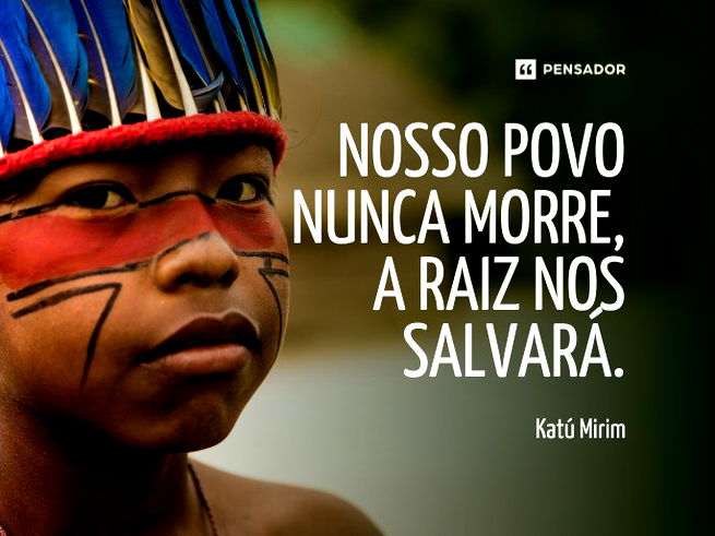 Nosso povo nunca morre, a raiz nos salvará.   Katú Mirim