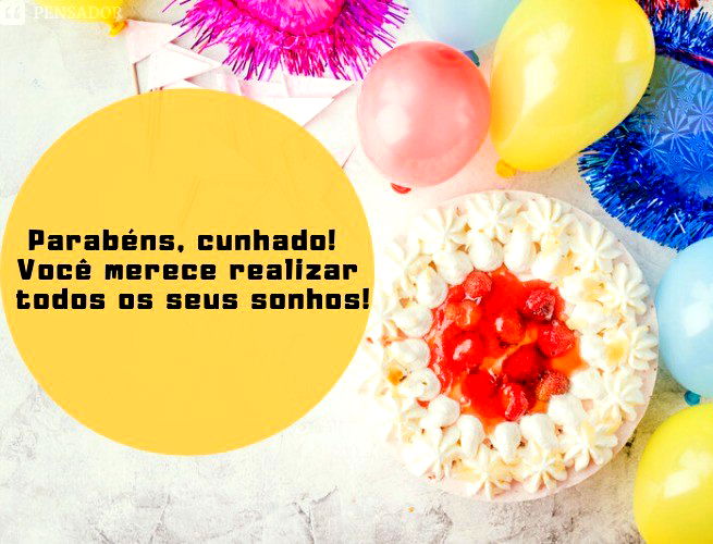 Parabéns, cunhado! Você merece realizar todos os seus sonhos! Estou torcendo por você!
