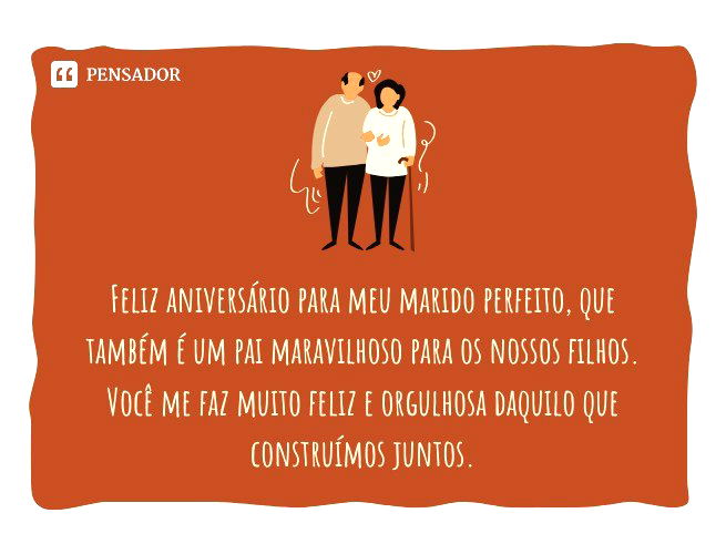 Feliz aniversário para meu marido perfeito, que também é um pai maravilhoso para os nossos filhos. Você me faz muito feliz e orgulhosa daquilo que construímos juntos.