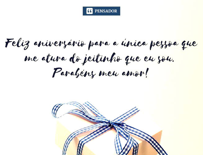 Feliz aniversário para a única pessoa que me atura do jeitinho que eu sou. Parabéns meu amor!