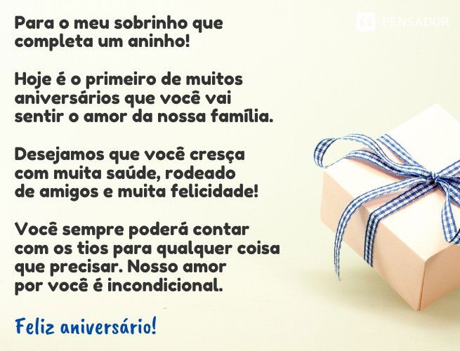 Featured image of post Feliz Aniversario Para Sobrinho Quero lhe desejar grandes b n os na sua vida e que deus venha iluminar