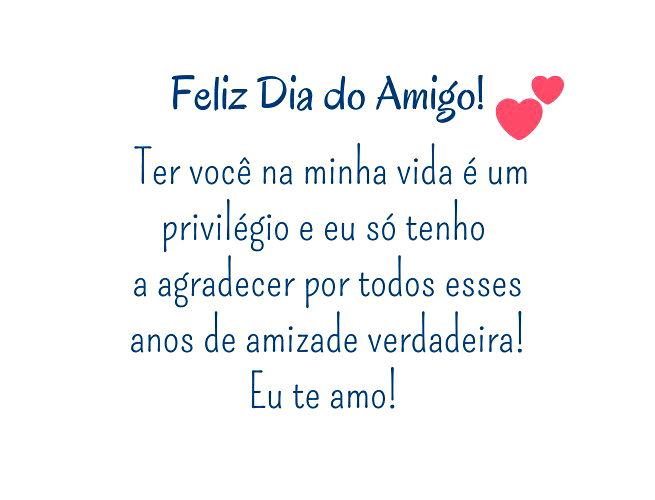 Feliz Dia Do Amigo