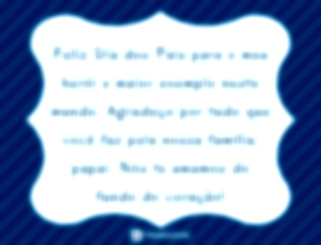 Feliz Dia dos Pais para o meu herói e maior exemplo neste mundo. Agradeço por tudo que você faz pela nossa família, papai. Nós te amamos do fundo do coração!