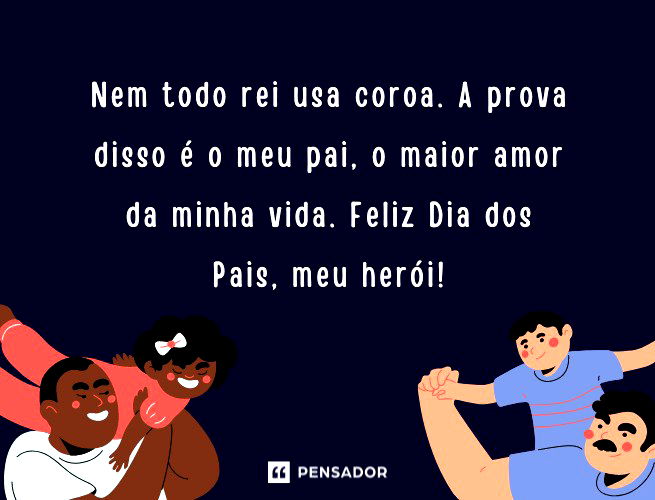 Nem todo rei usa coroa. A prova disso é o meu pai, o maior amor da minha vida. Feliz Dia dos Pais, meu herói!