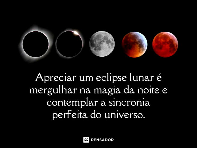 Apreciar um eclipse lunar é mergulhar na magia da noite e contemplar a sincronia perfeita do universo. 