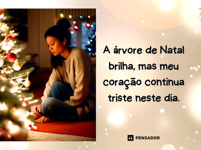 A árvore de Natal brilha, mas meu coração continua triste neste dia.