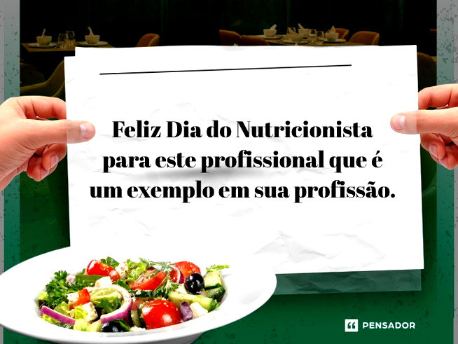 Feliz Dia do Nutricionista para este profissional que &eacute; um exemplo em sua profiss&atilde;o.&nbsp;&nbsp;