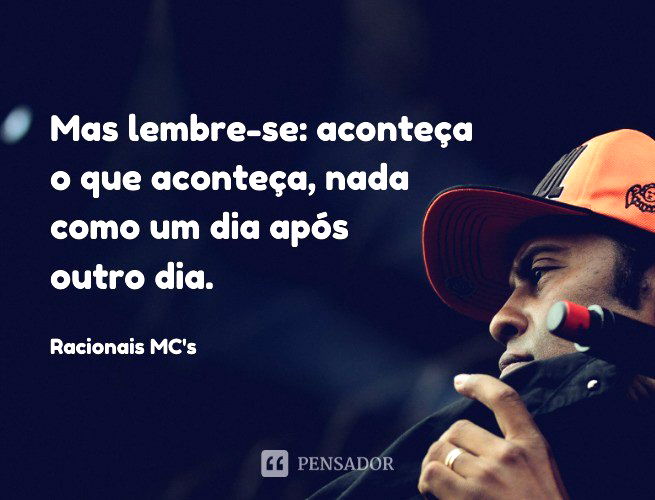 A VIDA É DESAFIO - RACIONAIS MCS - RECITADO #rap #rapnacional #trechos