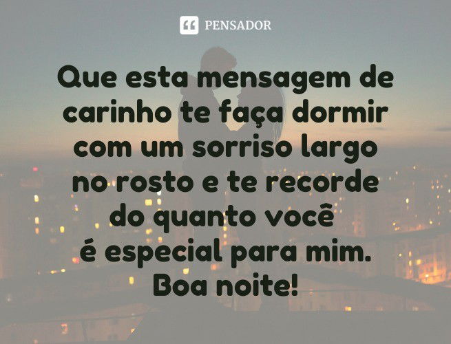 Featured image of post Alguem Especial Mensagem De Boa Noite Carinhosa Boa noite a vida um momento um sopro e a gente s leva daqui o amor que deu e recebeu a alegria o carinho e mais nada