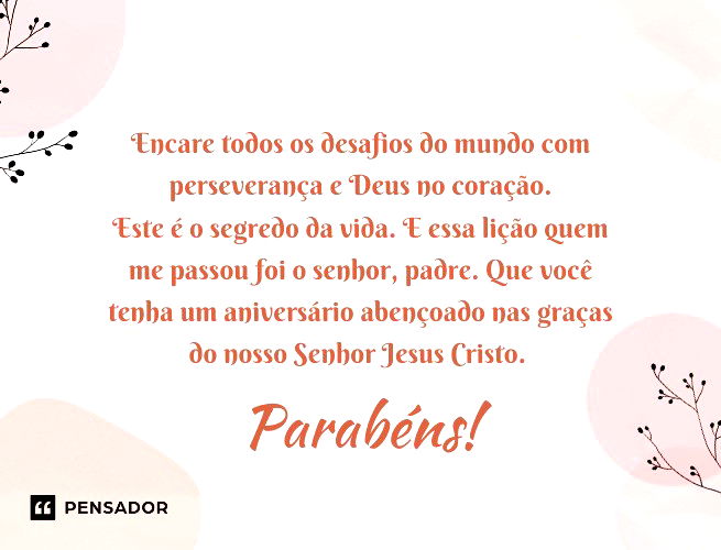 Mensagem de aniversário para pastor - Pensador