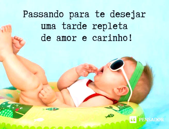 Passando para te desejar uma tarde repleta de amor e carinho!