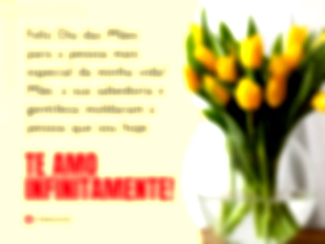 Feliz Dia das Mães para a pessoa mais especial da minha vida! Mãe, a sua sabedoria e gentileza moldaram a pessoa que sou hoje. Te amo infinitamente!  