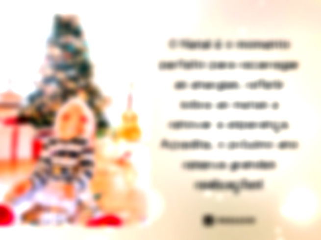 O Natal é o momento perfeito para recarregar as energias, refletir sobre as metas e renovar a esperança. Acredite, o próximo ano reserva grandes realizações!