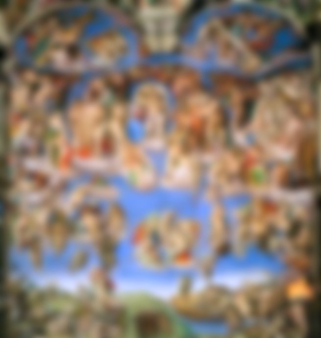 Pintura 'O Juízo Final' de Michelangelo