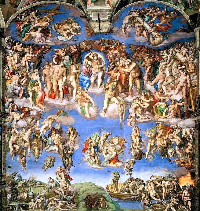 Pintura ‘O Juízo Final’ de Michelangelo