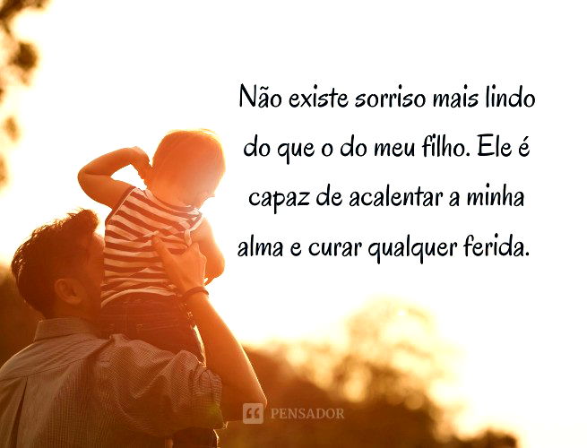 Frase de pai para filho bebe