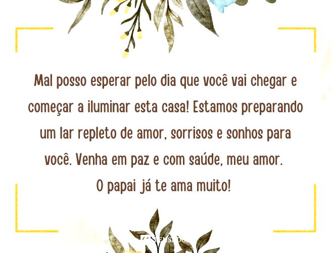 Frase de pai para filho bebe