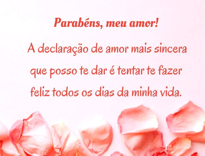 Parabéns, amor! 67 mensagens apaixonadas de feliz aniversário 💕🎁 - Pensador