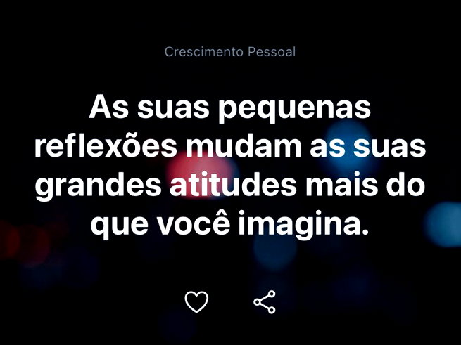 As suas pequenas reflex&otilde;es mudam as grandes atitudes mais do que voc&ecirc; imagina.