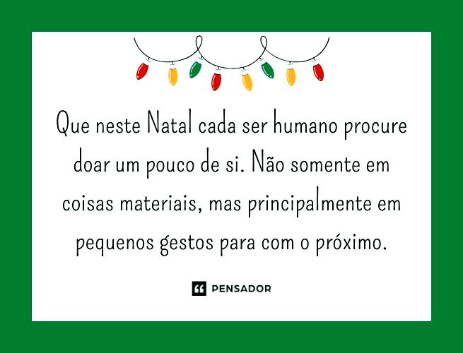 Reflexão para o natal