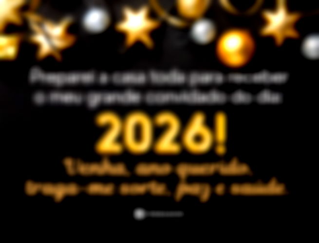 Preparei a casa toda para receber o meu grande convidado do dia: 2026! Venha, ano querido, traga-me sorte, paz e saúde.