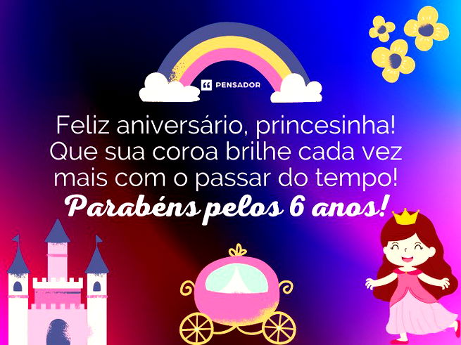 Criança de 6 Anos - Mensagens de Aniversário