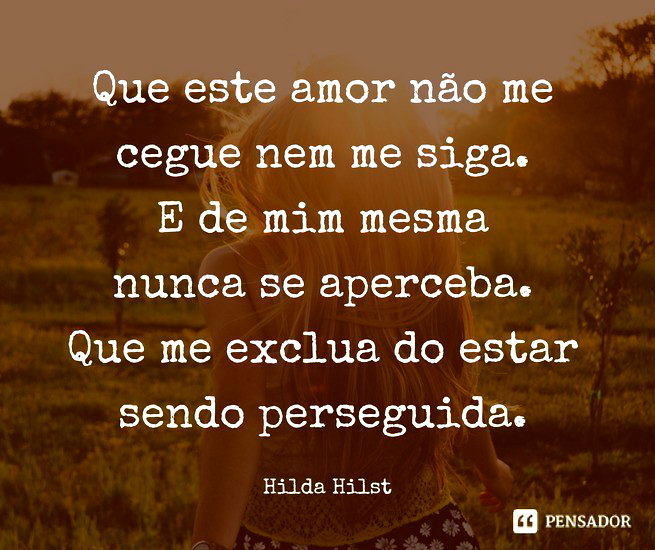 Que este amor não me cegue