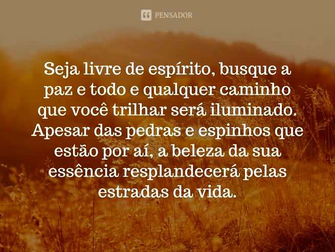 seja livre de espirito