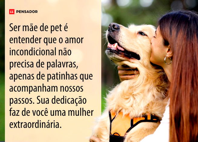 Feliz Dia das M&atilde;es para a melhor m&atilde;e de cachorro do mundo! Ser m&atilde;e de pet &eacute; entender que o amor incondicional n&atilde;o precisa de palavras, apenas de patinhas que acompanham nossos passos. Sua dedica&ccedil;&atilde;o faz de voc&ecirc; uma mulher extraordin&aacute;ria.🐾❤️