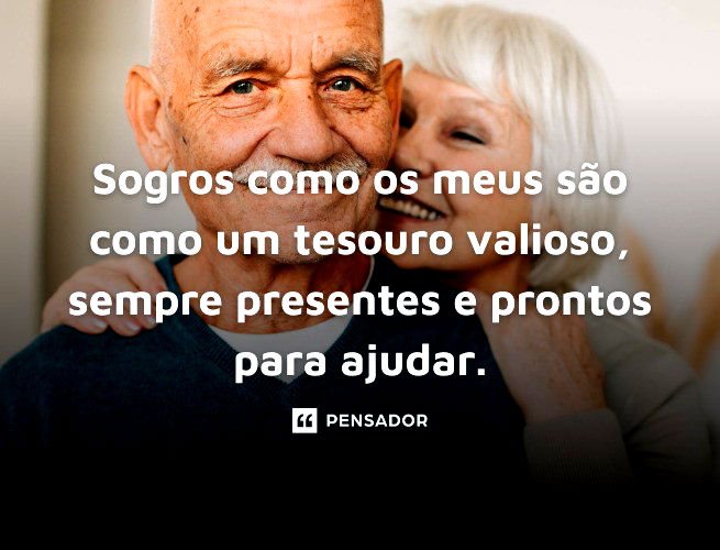 Sogros como os meus são como um tesouro valioso, sempre presentes e prontos para ajudar.