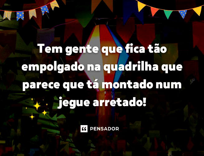 Tem gente que fica tão empolgado na quadrilha que parece que tá montado num jegue arretado!