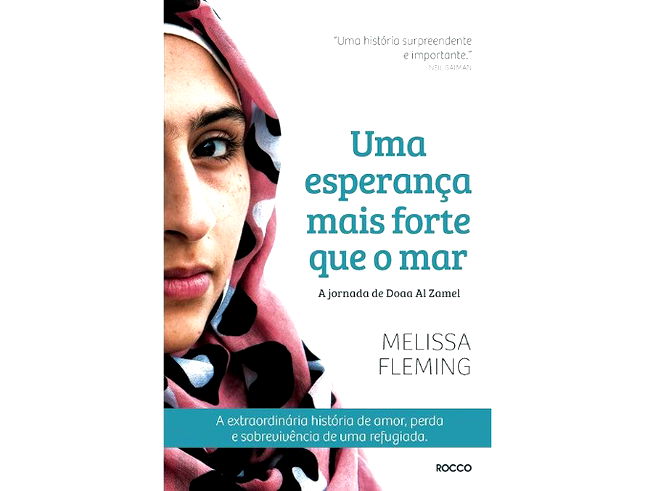 Capa do livro Uma Esperança Mais Forte que o Mar (2017) de Melissa Fleming