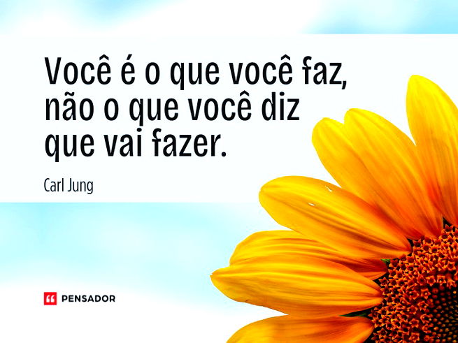 Você é o que você faz, não o que você diz que vai fazer.