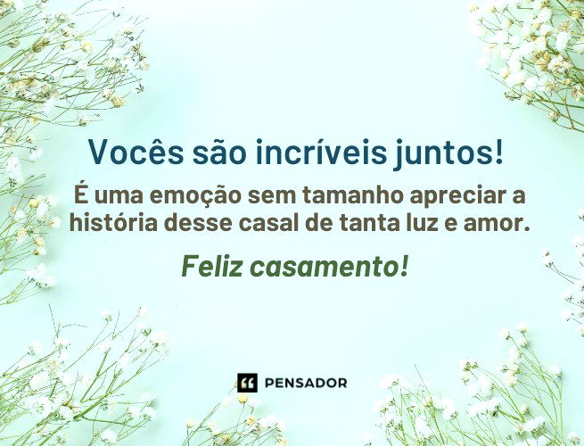 Vocês são incríveis juntos! É uma emoção sem tamanho apreciar a história desse casal de tanta luz e amor. Feliz casamento!