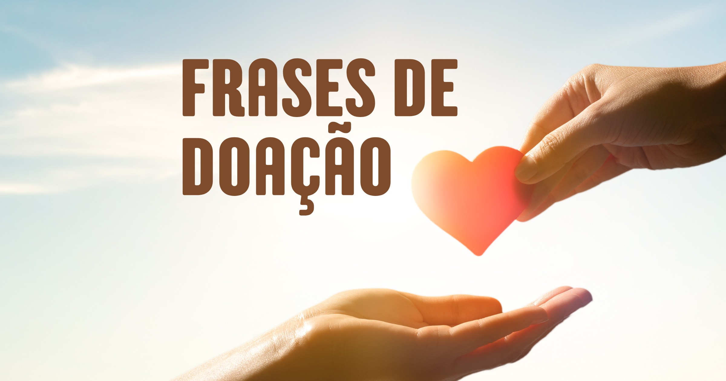 Frases sobre doação que reforçam a importância desse gesto - Pensador